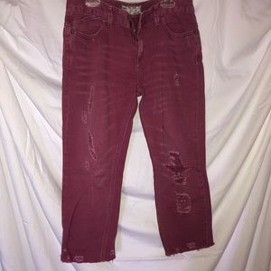 Free People Ripped Ankle Jeans